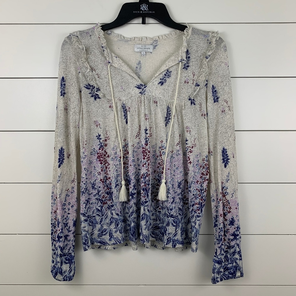 Lucky Brand Floral Fade Long Sleeve